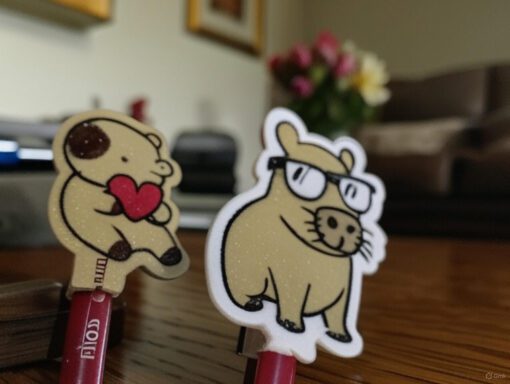 Identificadores de lápiz personalizados – Personaje capibara